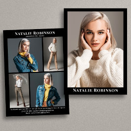 Modelo Actor 5 Plantilla de tarjeta de comp de por