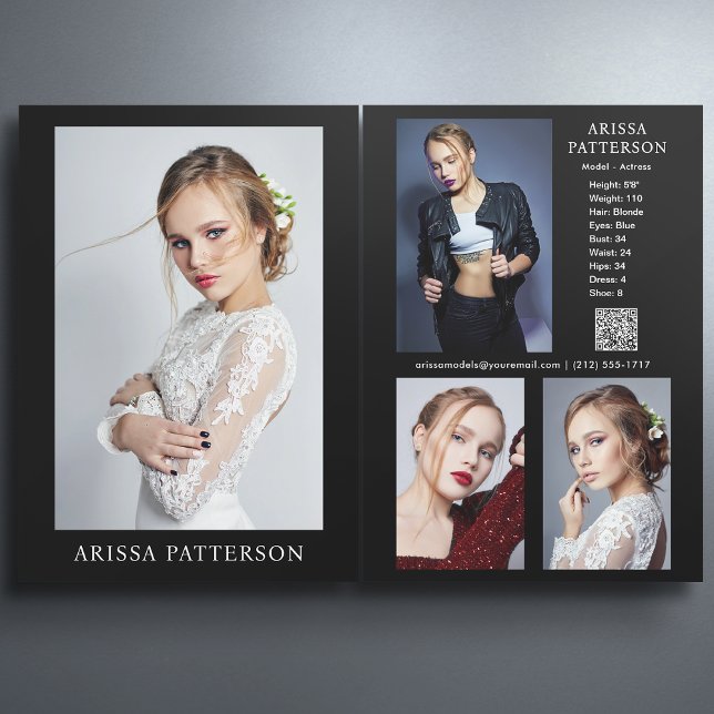 Modelo Actor 5x7 Comp SED Tarjeta QR 4 Foto 2 late (Available in high quality print or digital download for quick messaging, email or self printing.)