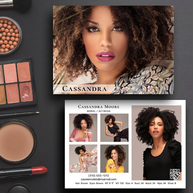 Modelo Actor 6 Foto Dos Latas Plantilla De Tarjeta (Available in high quality print or digital download for quick messaging, email or self printing.)