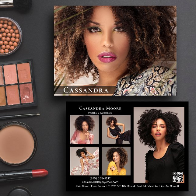 Modelo Actor 6 Foto Dos Latas Plantilla De Tarjeta (Available in high quality print or digital download for quick messaging, email or self printing.)