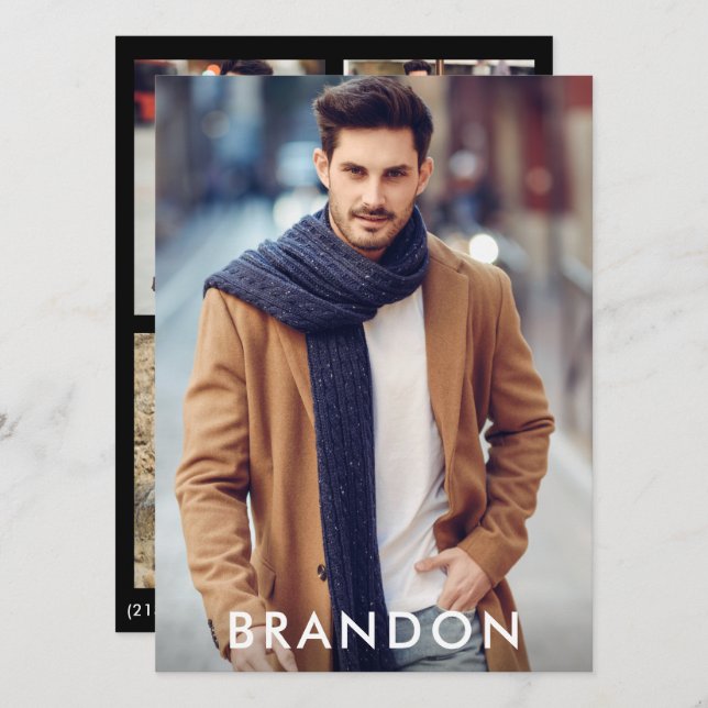 Modelo Actor Comp Card Nombre De La Tarjeta Whats  (Anverso / Reverso)