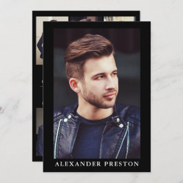 Modelo Actor Comp Card Tarjeta Zed Tarjeta 7 Foto 