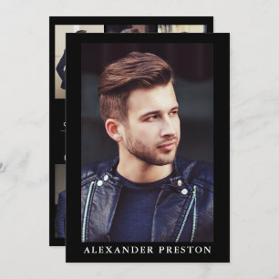 Modelo Actor Comp Card Tarjeta Zed Tarjeta 7 Foto