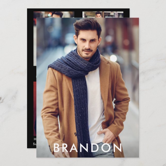 Modelo Actor Comp Nombre De Tarjeta Wht - 4 Photo  (Anverso / Reverso)