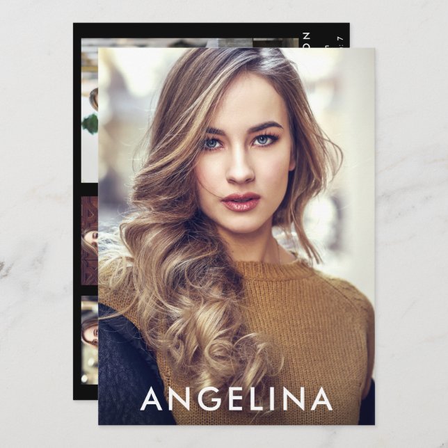 Modelo Actor Photo Pro Comp Card 5 Photo Back B (Anverso / Reverso)