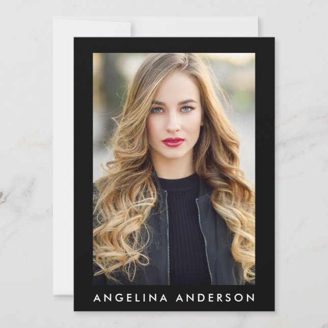 Modelo Actor Photo Professional Comp Card Black (Anverso)