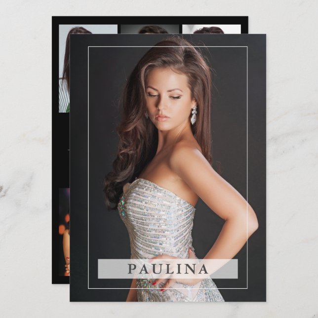 Modelo Actor Pro 5.5x7.5 Tarjeta Zed Comp 7 Foto (Anverso / Reverso)