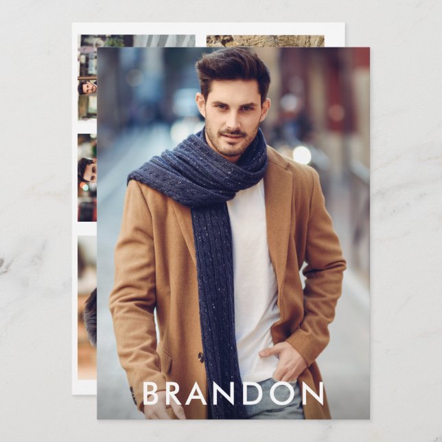 Modelo Actor Pro Comp Card 5 Photo Back White (Anverso / Reverso)
