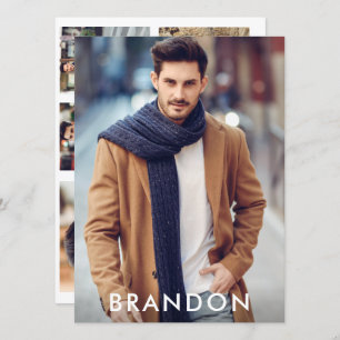 Modelo Actor Pro Comp Card 5 Photo Back White