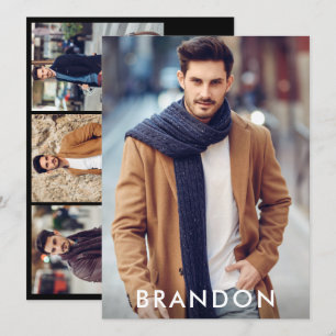 Modelo Actor Profesional Photo Comp Card Blk W