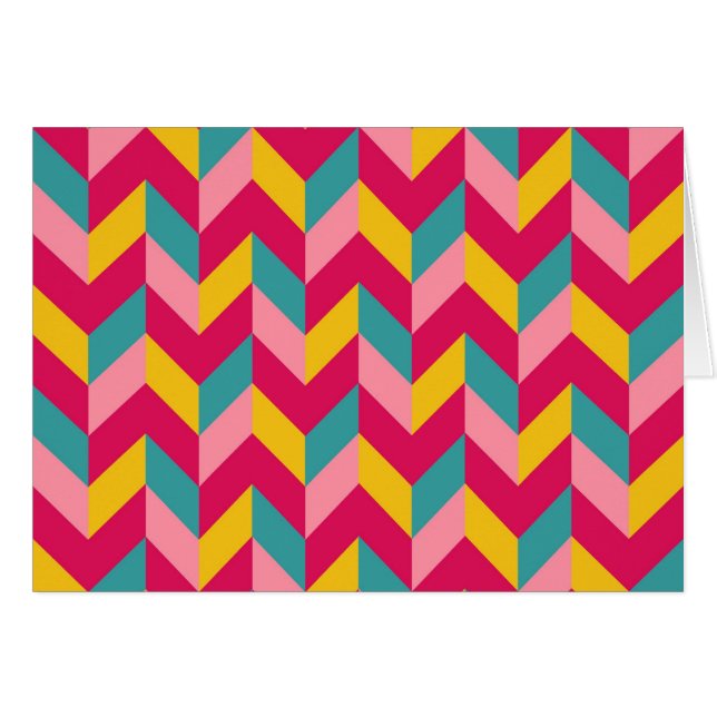 Modelo amarillo azulverde rosado de Chevron de la (Anverso (Horizontal))