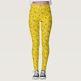 Modelo amarillo Legging del plátano