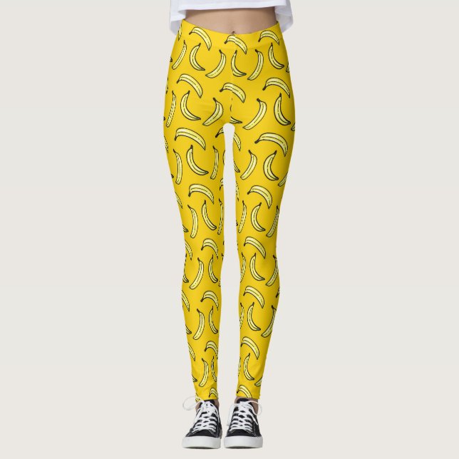 Modelo amarillo Legging del plátano (Anverso)