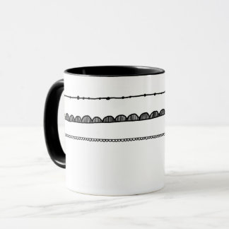 Modelo bonito blanco y negro de la taza el | del