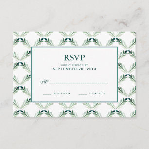 Modelo botánico verde de la acuarela - casar RSVP