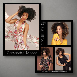 Modelo de Actor 4 Foto Dos Latas Plantilla De Tarj