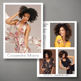 Modelo de Actor 4 Foto Dos Latas Plantilla De Tarj