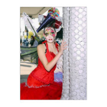 Modelo de arte de pared acrílico de vestir rojo