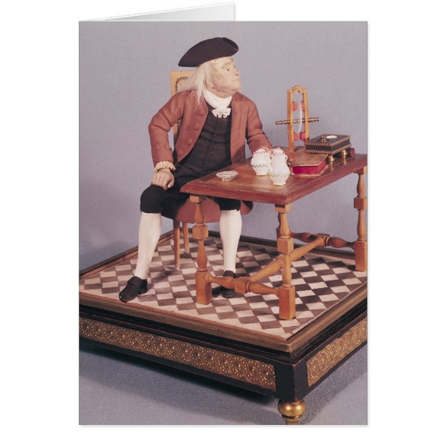 Modelo de Benjamin Franklin en su mesa (Frente)