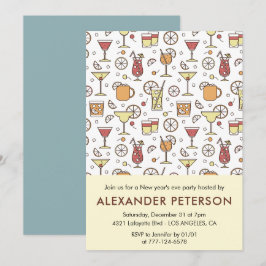 Modelo de cóctel de invitación de Año Nuevo