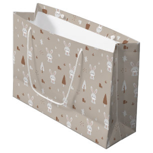Modelo de conejo adorable Bolsa de regalo grande