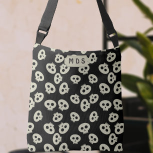 Modelo de cráneo curado Tote impreso Bolsa de cuer