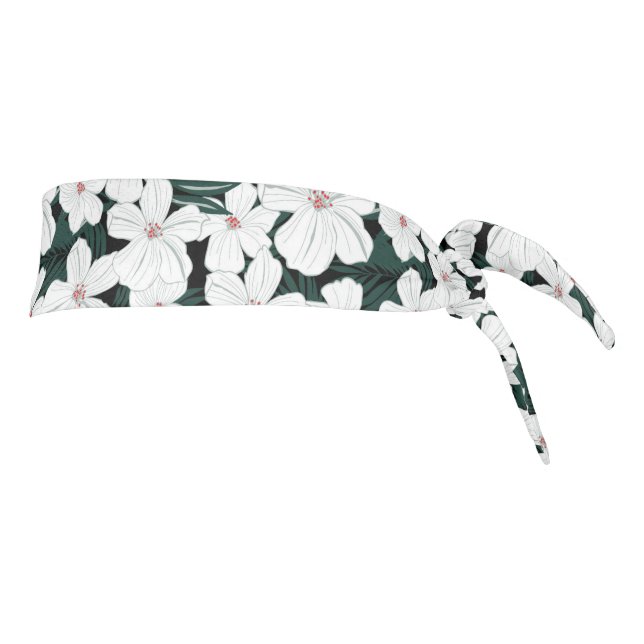 Modelo de flores tropical blanco (Girar 90)