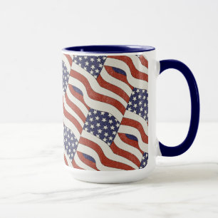 Modelo de la bandera americana taza de 15 onzas