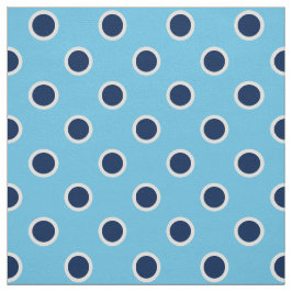 Modelo de lunar de los azules marinos en tela azul