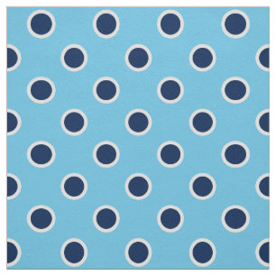 Modelo de lunar de los azules marinos en tela azul
