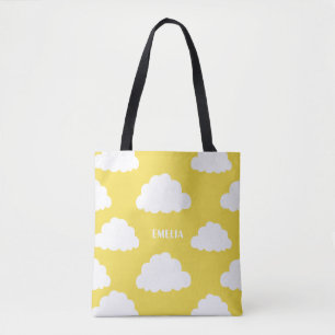 Modelo de nubes blancas personalizada Bolsa de la