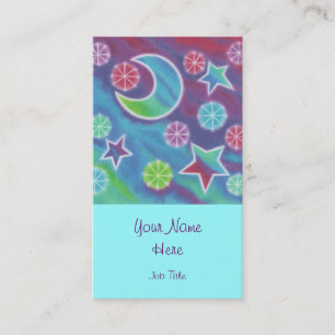 Modelo de tarjeta de visita nocturna brillante ret