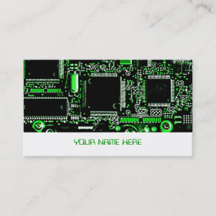 Modelo de tarjeta de visita verde 2 blanco
