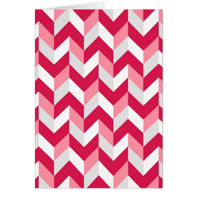 Modelo de zigzag rosado blanco rojo de Chevron de (Frente)