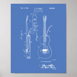 Modelo del arte de la patente de la guitarra 1941