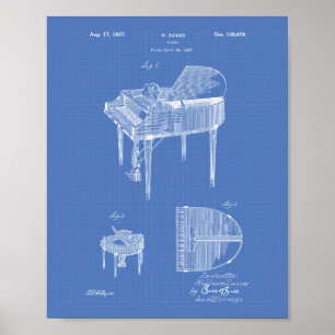 Modelo del arte de la patente del piano 1937