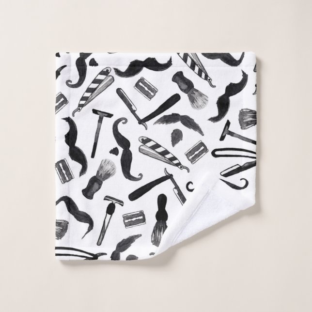 Modelo del peluquero de la acuarela de la máquina (Toallita)