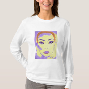 Modelo facial de mujeres Art Deco; camisetas de la