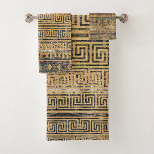 Modelo griego de madera del meandro - ornamento