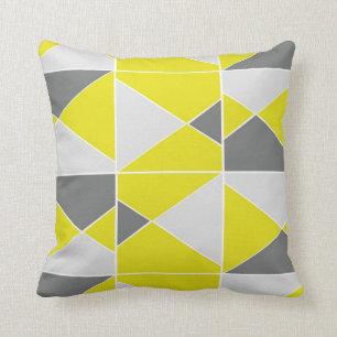 Modelo gris amarillo - Cojín decorativo