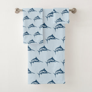 Modelo ilustrado azul fresco de los peces espadas