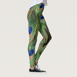 Modelo Legging de la impresión del pavo real