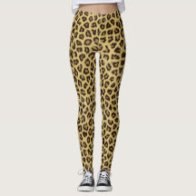 Modelo Legging de la piel de Jaguar