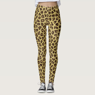 Modelo Legging de la piel de Jaguar