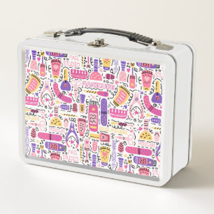 Modelo lindo de la manicura del Doodle