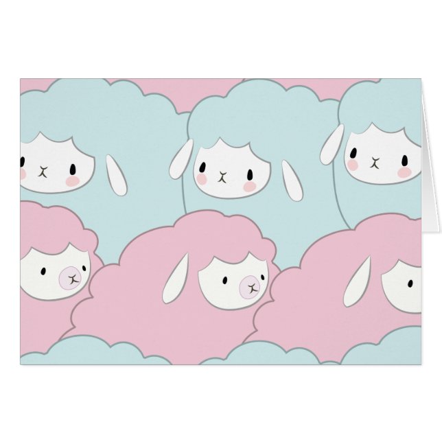 Modelo lindo de las ovejas del dibujo animado (Anverso (Horizontal))
