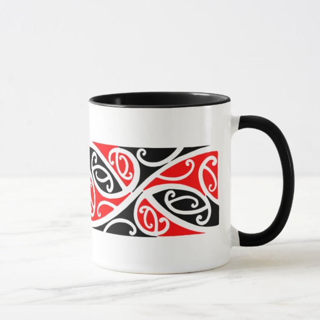 Modelo maorí 1 de Kowhaiwhai - taza (Derecha)