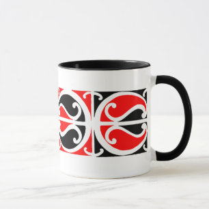Modelo maorí 3 de Kowhaiwhai - taza