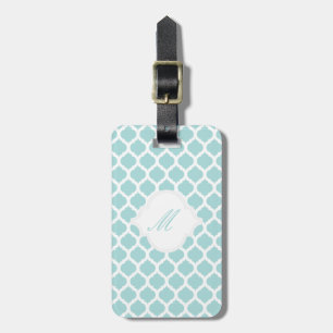 Modelo marroquí azul con las etiquetas del