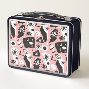 Modelo moderno abstracto del ojo y de los labios